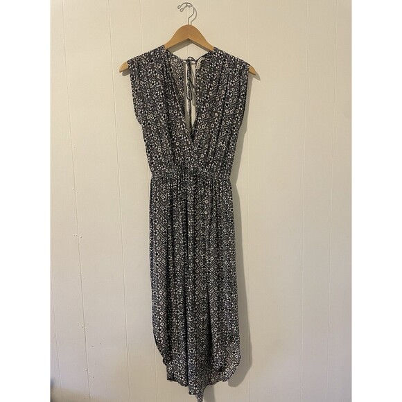 Ulla Johnson Gray Floral Midi Dress Sleeveless Casual Wedding Party Size 2 Silk - Picture 2 of 15